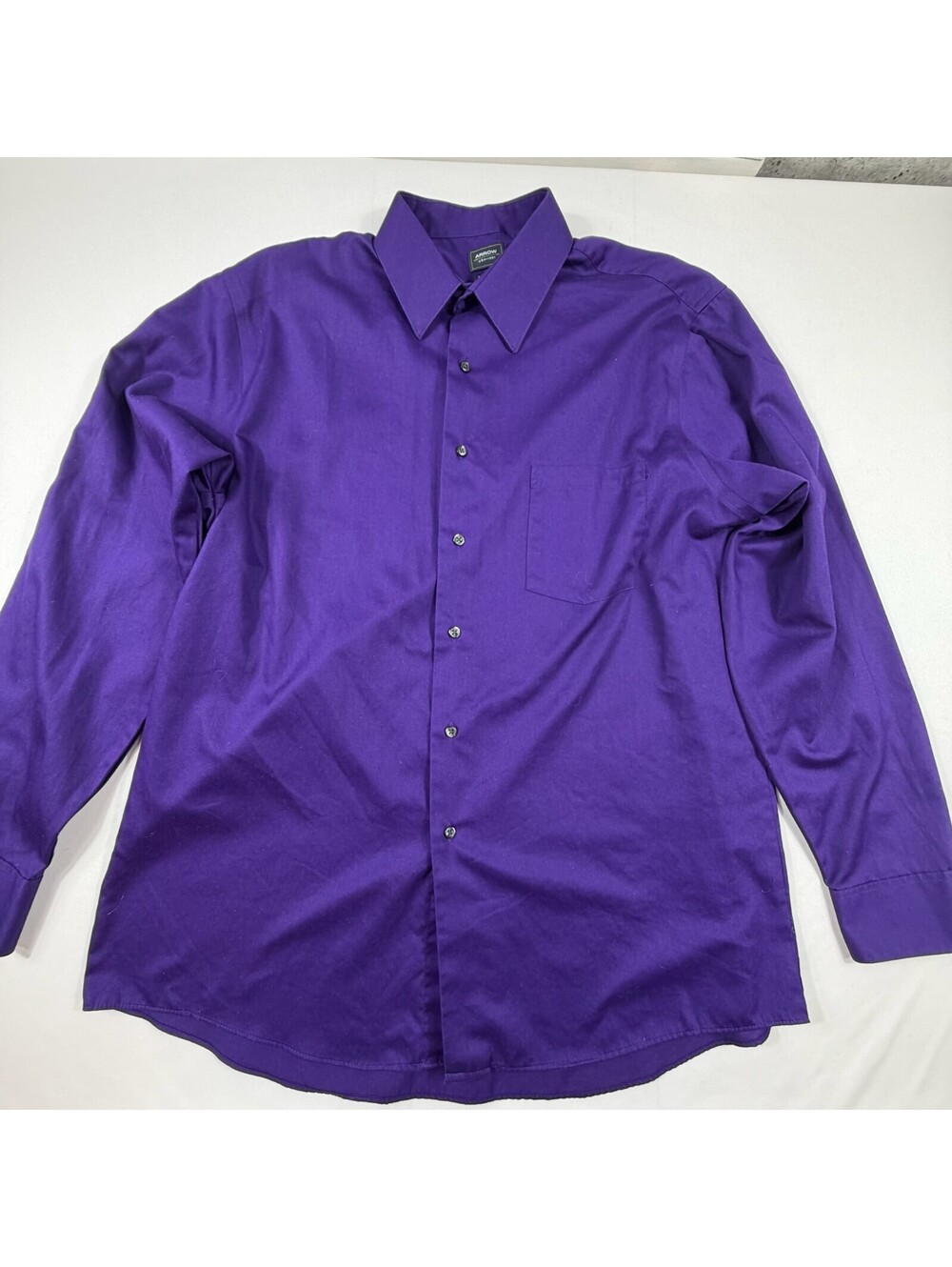 Arrow Classic Fit Purple Dress Shirt Size 16.5 34/35
